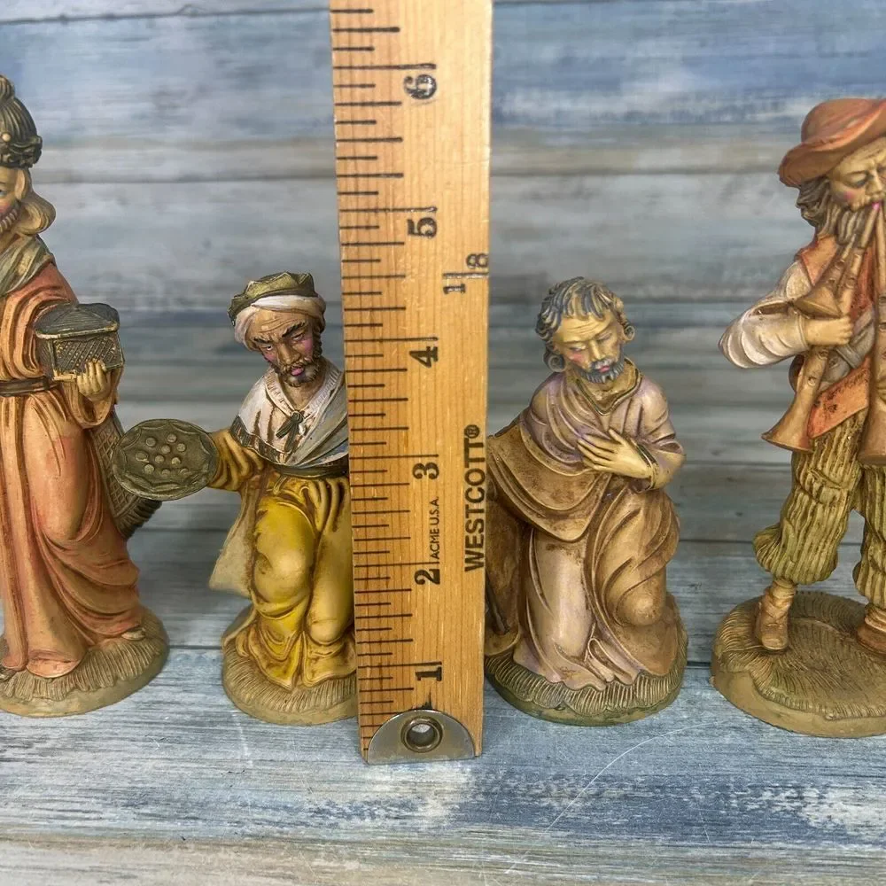 Vintage‎ Nativity Figurines Made In Italy Christmas People Shepard Wise Men